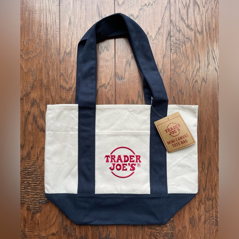 NWT Trader Joe’s Mini Tote in Blue